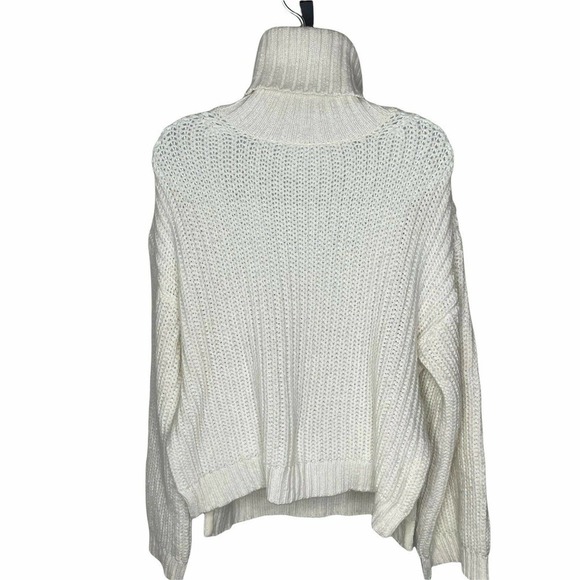 RACHEL Zoe Heavy Knit Wool Alpaca Blend Slouchy Turtleneck Sweater XS Oversized - Picture 4 of 6